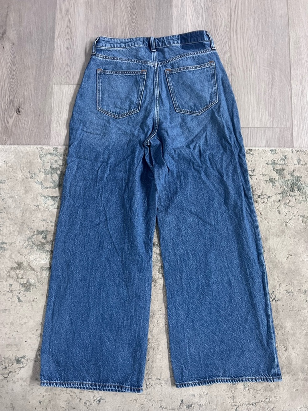 Abercrombie & Fitch Women's Blue Wide Leg Jeans - Picture 5 of 6